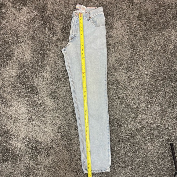 Levi’s 550 relaxed tapered high rise light blue cotton denim jeans size 12L - Picture 13 of 16